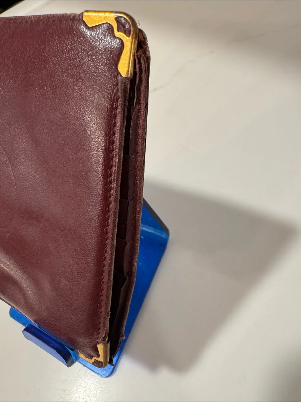 Authentic Cartier Must de Cartier Burgundy 100% Leather Wallet